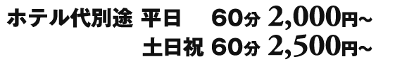 ホテル代別途